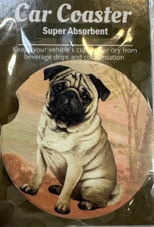 Pug Car Coaster Pug 2