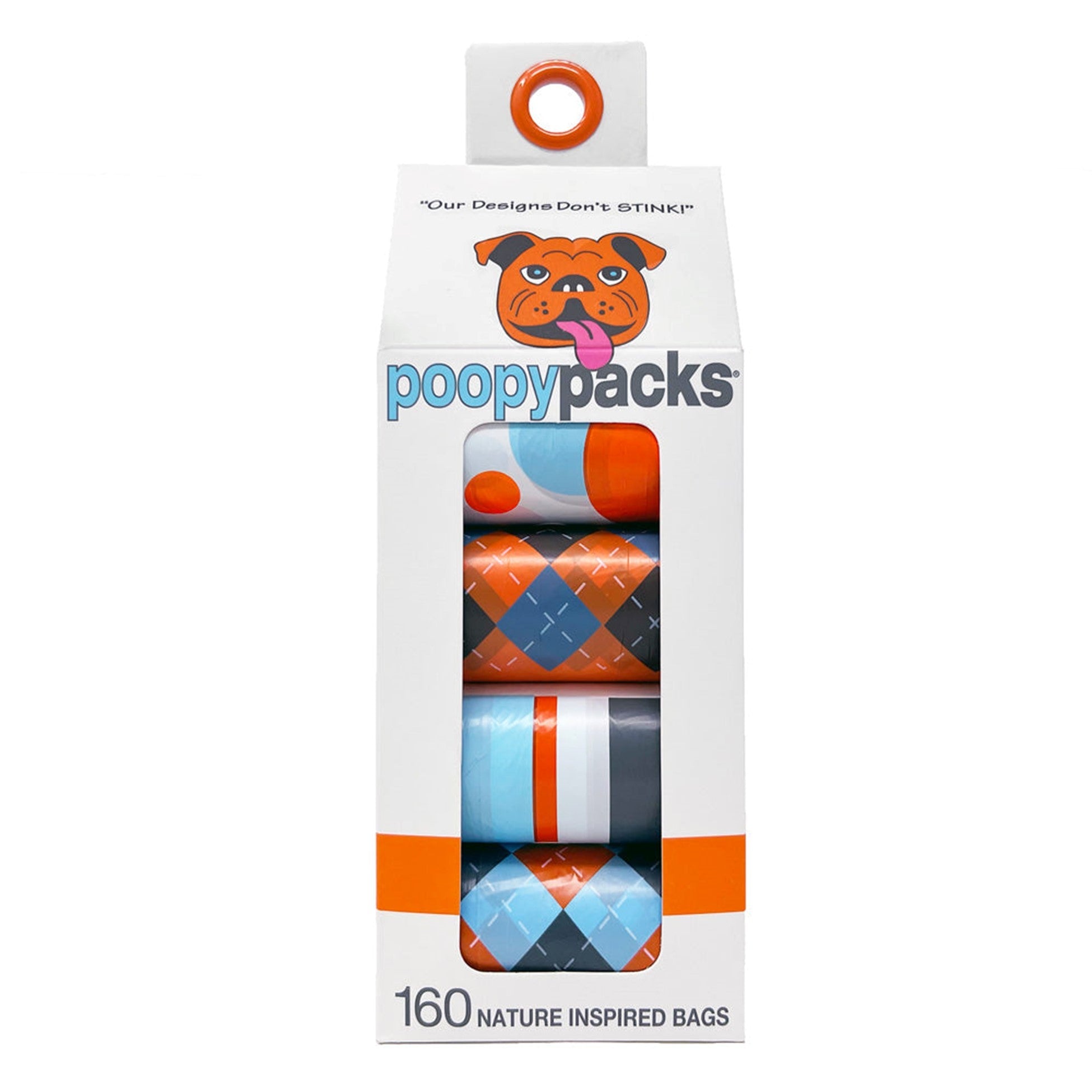 Metro Paws Dog Poopy Packs Multi, 8 rolls Orange