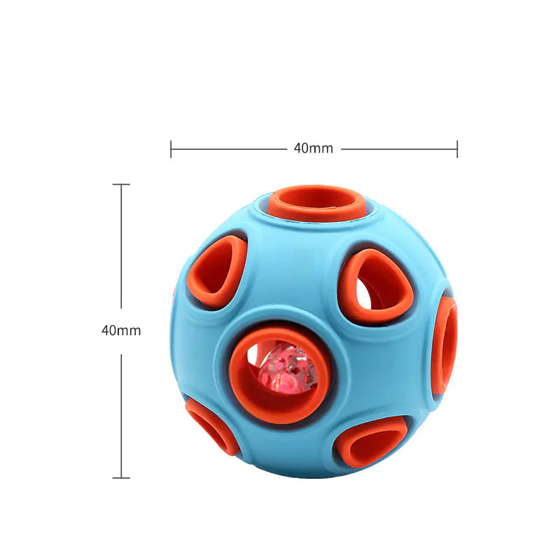 Glow-in-the-Dark Dog Toy Ball for Chewing (Medium/Large) Blue Glow L