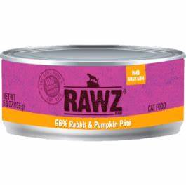 Rabbit & Pumpkin Pate Canned Cat Food by Rawz 5.5oz Rabbit & Pumpkin