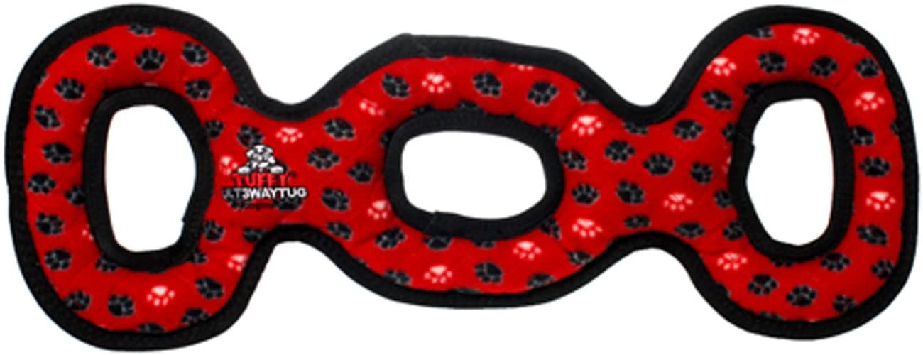 Ultimate 3way Tug Dog Toy Red Paw
