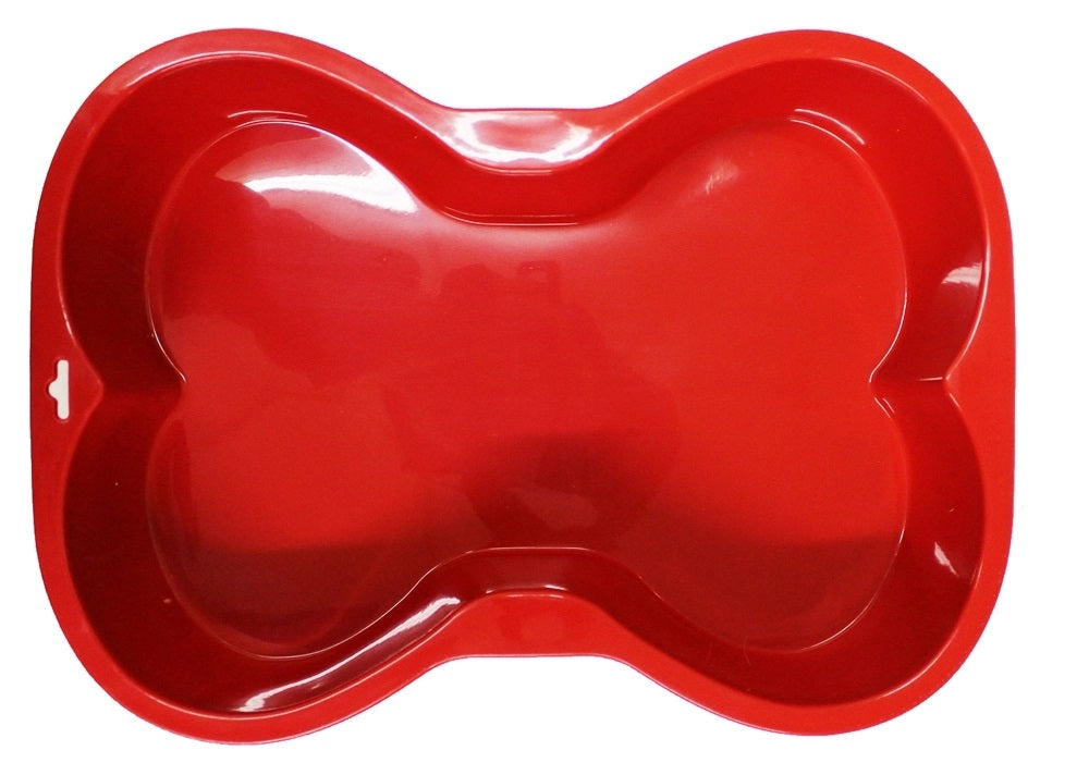 Dog Bone Cake Pan -Silicone Red