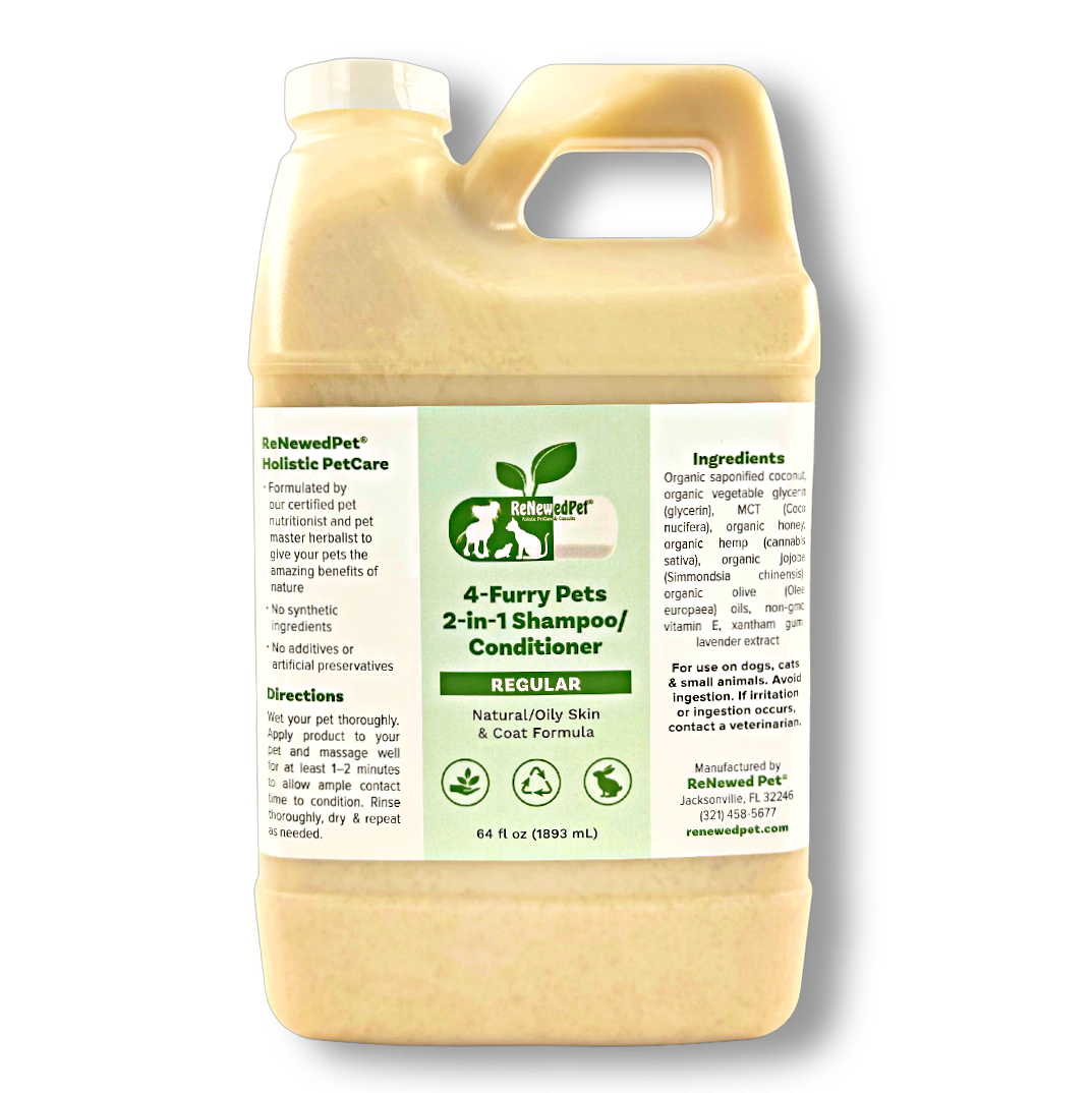 4-FURRY PETS 2-IN-1 *REGULAR SHAMPOO & CONDITIONER 64 OZ. ($2.28 oz.)