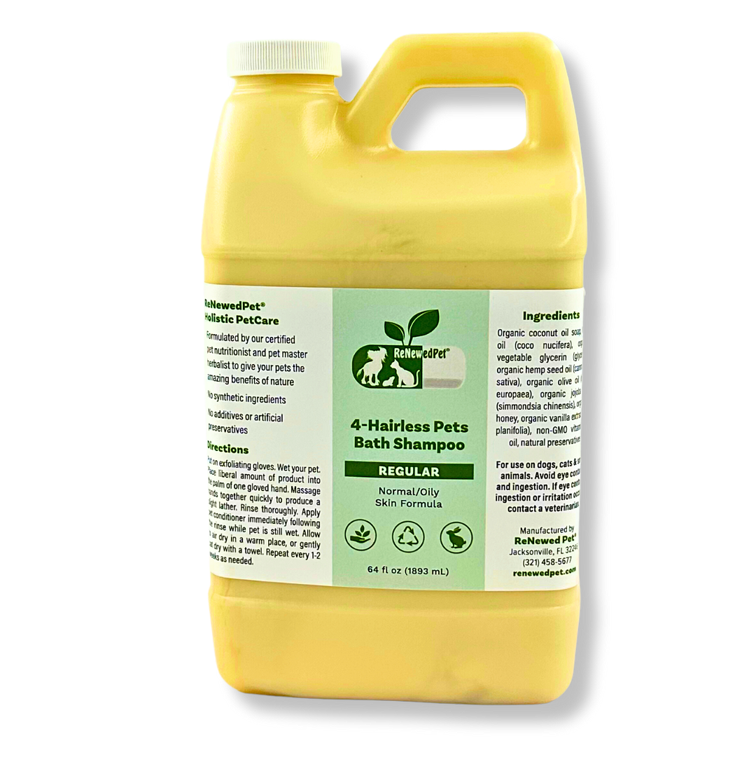 4-HAIRLESS PETS PETS REGULAR SHAMPOO ECONOMY 64 OZ. ($3.12 oz.)