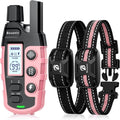 Remote Dog Training Collar for 2 Dogs – 3300FT, IP67 Waterproof, Rechargeable Pink