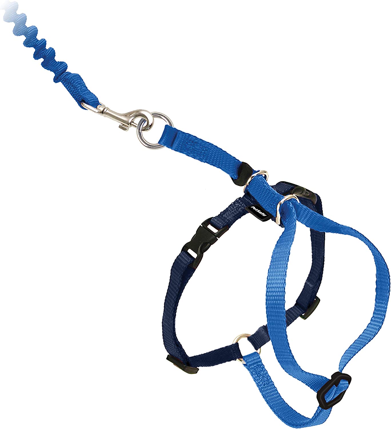 PetSafe Come With Me Kitty Nylon Cat Harness & Bungee Leash, Royal Blue/Navy Large
