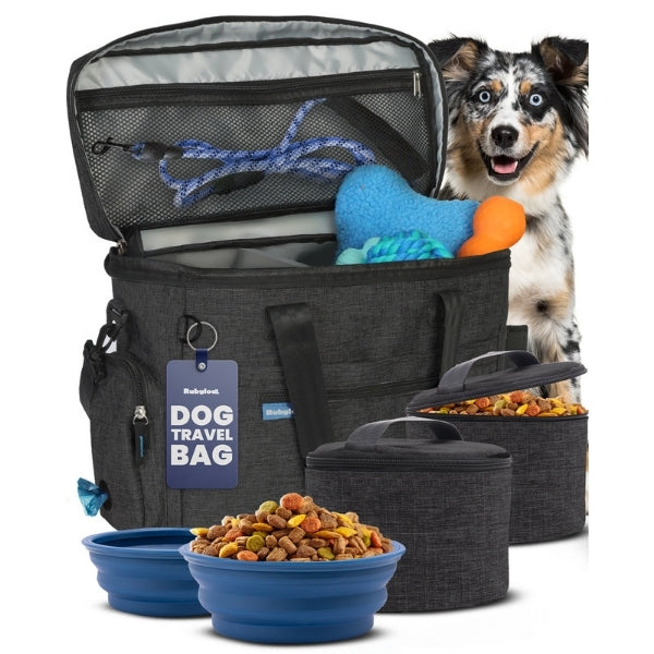 The Original Doggy Bag™ Dog Travel Bag for Supplies Charcoal