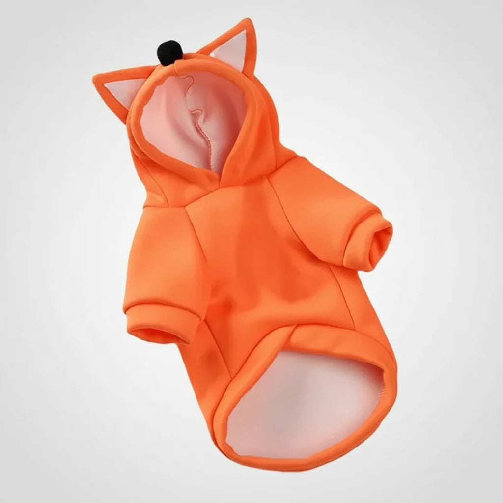 Cute Hairless Cat Hoodie Sweater – Warm Sphynx Pet Clothing Orange