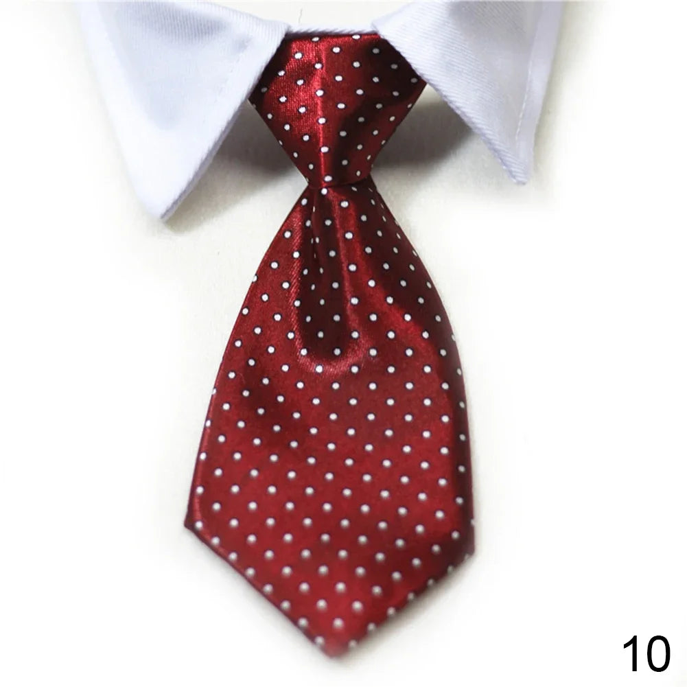 Pet Bow Tie Collar Tuxedo - Formal Necktie for Dogs & Cats, Small & Medium (32cm/12.6in, 40cm/15.75in) - 12 Colors 10