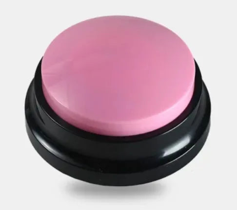 Dog Communication Buttons Voice Recording Button for Pet Training Buzzer 30 Second Record Playback Funny Gift for Talking Pet Pink