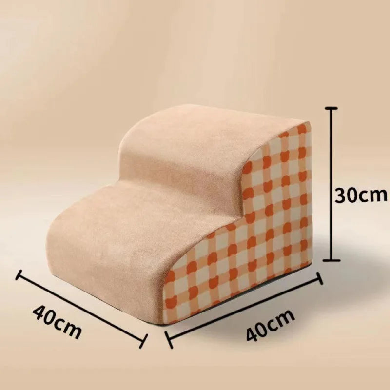 Adjustable 1-3 Step Washable Pet Ramp & Dog Stairs for Sofa and Bed Easy to Assemble A-2