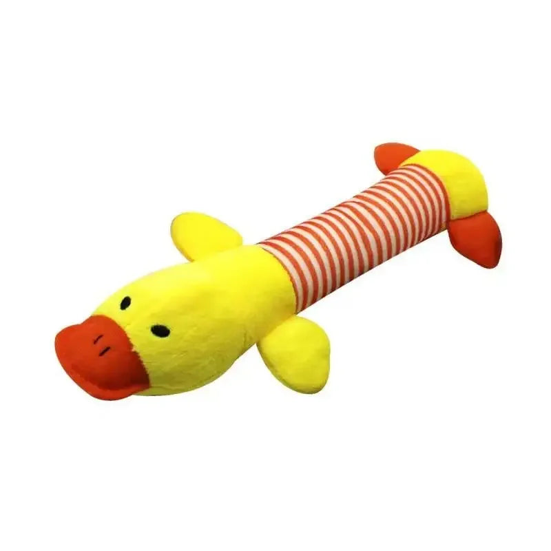 3-Pack No-Stuffing Plush Duck Dog Toy with Soft Squeaker – No-Mess Chew Toy for Puppies, Senior & Small Dogs S Duck