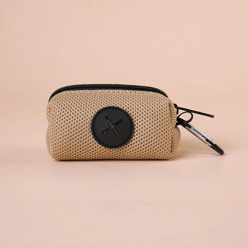 Canvas Dog Poop Bag Holder | Outdoor Pet Waste Bag Dispenser with Carabiner Clip khkai