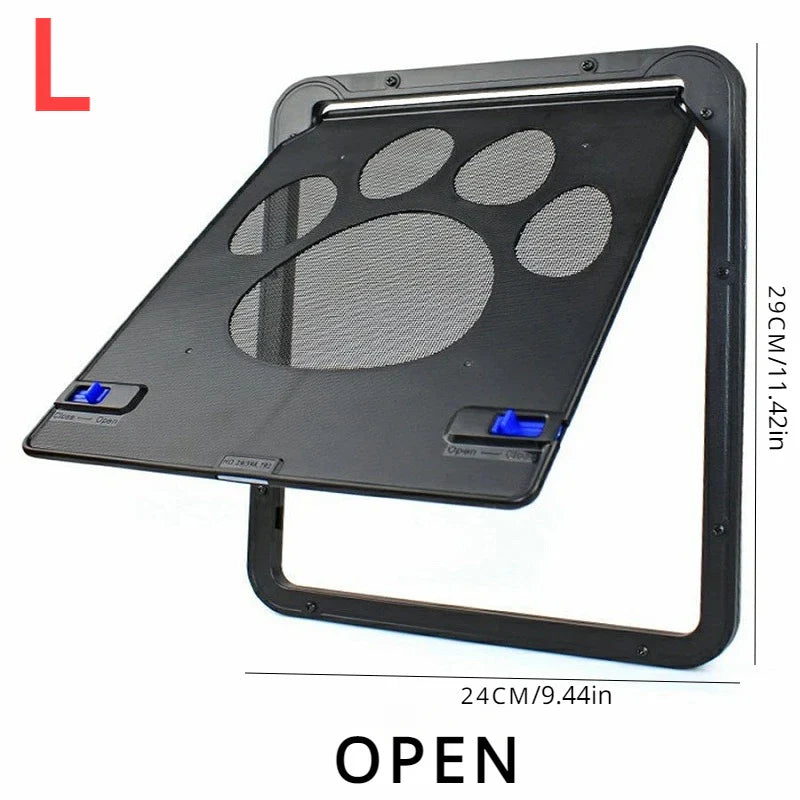 Lockable Pet Door for Dogs & Cats — Window or Gate Mount, Easy Install — Sizes L (24cm/9.4in x 29cm/11.4in) & XL (37cm/14.6in x 41cm/16.1in) L