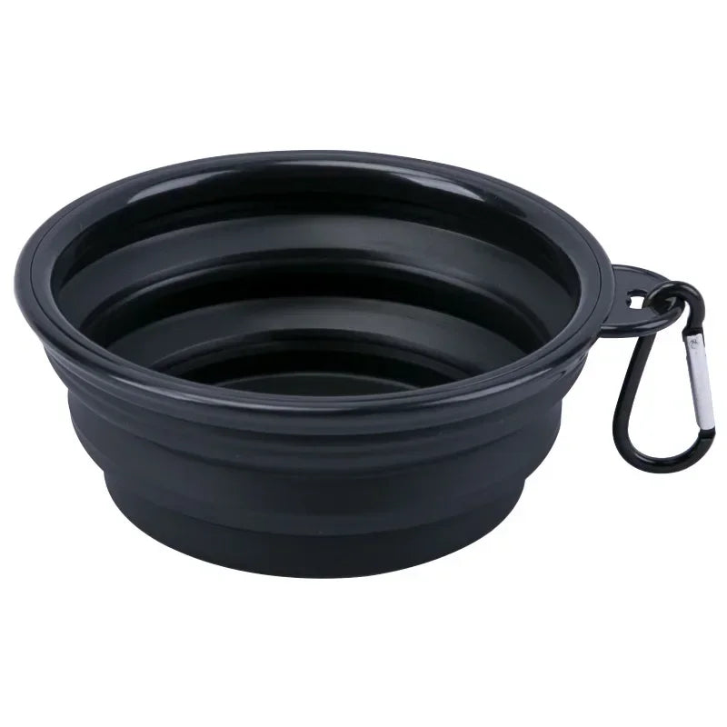 Collapsible Pet Silicone Dog Bowl | Portable Travel Food and Water Bowl with Carabiner GC-6-hei 350ml (13x9x5.5cm)
