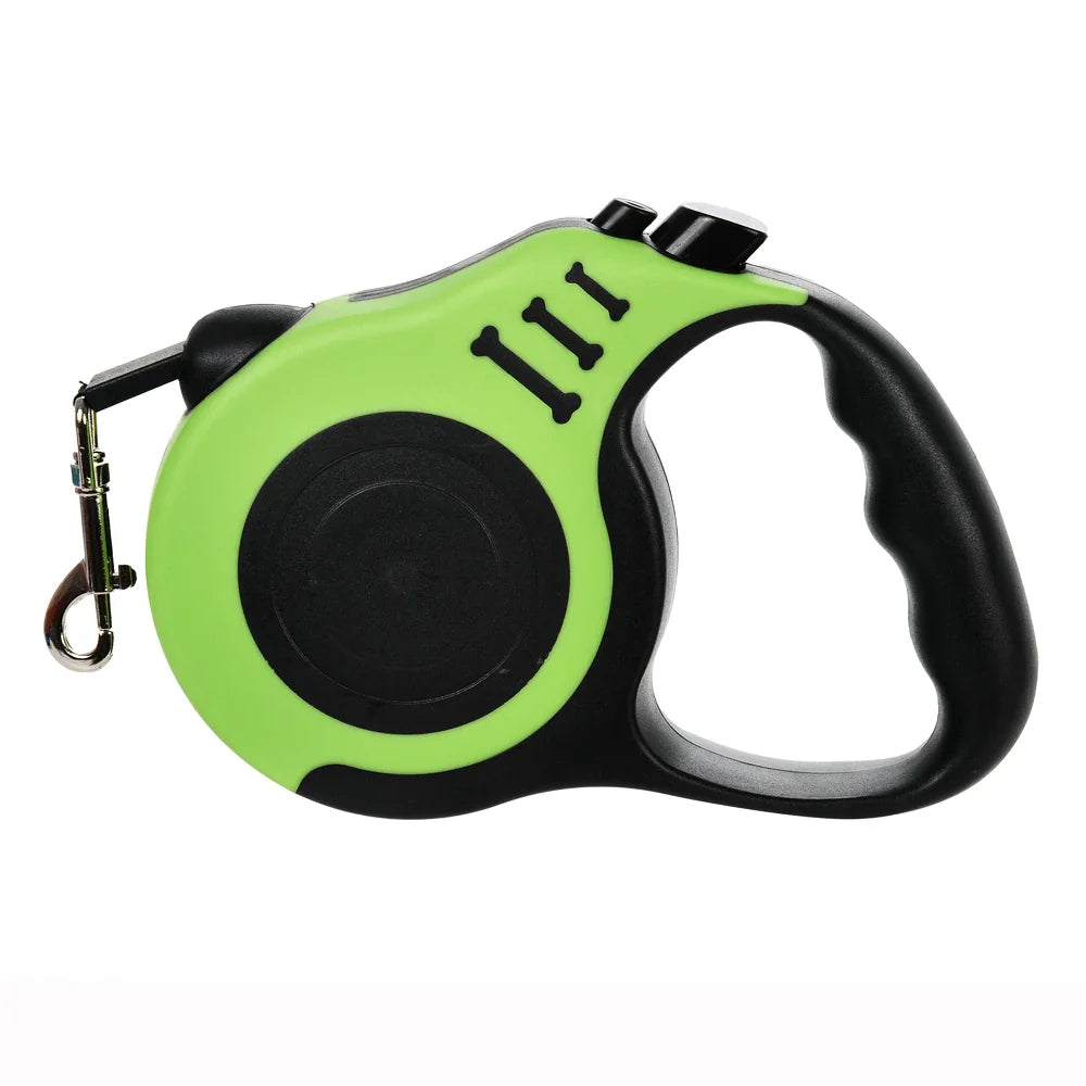 Retractable Dog Leash 3m (10ft) / 5m (16ft) Nylon Quick-Release Leash for Small to Large Dogs — Walking, Hiking & Travel Green China Mainland