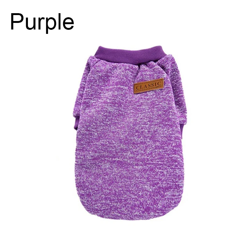 Warm Winter Dog Jacket Hoodie for Small Dogs and Cats - Chihuahua Pug Schnauzer Sweatshirt Pet Coat Purple