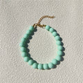 Dogs Necklace Extension Chain Design Pet Collar Fashion Dogs Faux Pearls Necklace Loop DIY Cat Dog Grooming Accessory light green