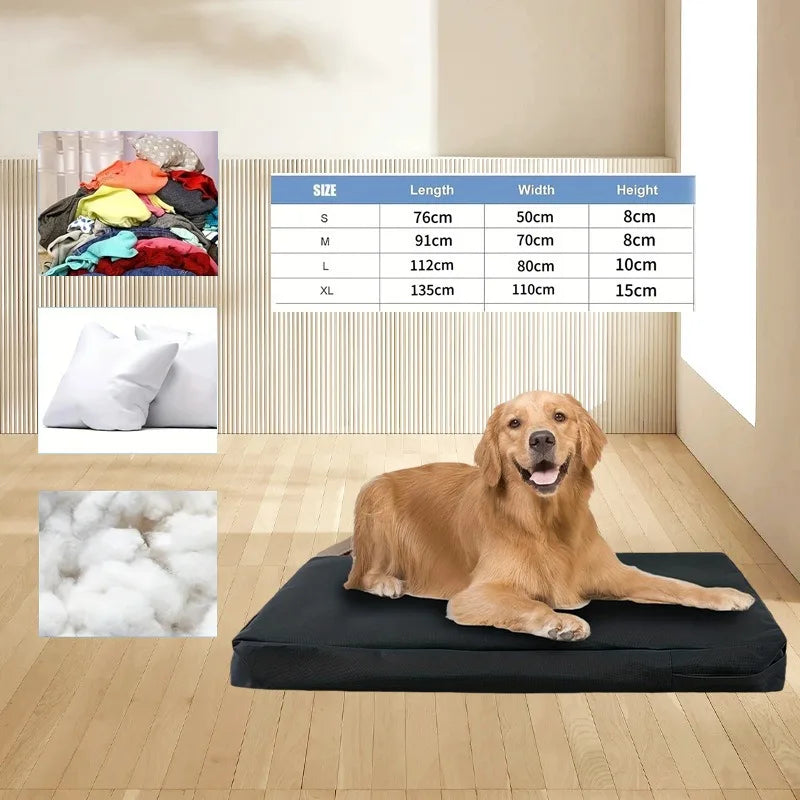 Washable Dog Crate Pad Cover Oxford Cloth Waterproof Dog Bed Cover for Puppy Kitten Replacement Pet Supplies (Only Covers)