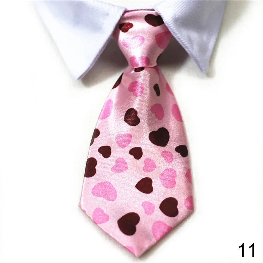 Pet Bow Tie Collar Tuxedo - Formal Necktie for Dogs & Cats, Small & Medium (32cm/12.6in, 40cm/15.75in) - 12 Colors 11