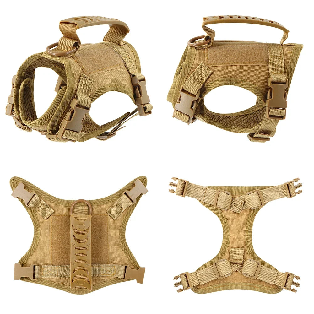 Tactical Puppy Harness For Small Dogs Adjustable Cat Harnesses Vest For Military Service Dogs Training Kitten Cat Accessories