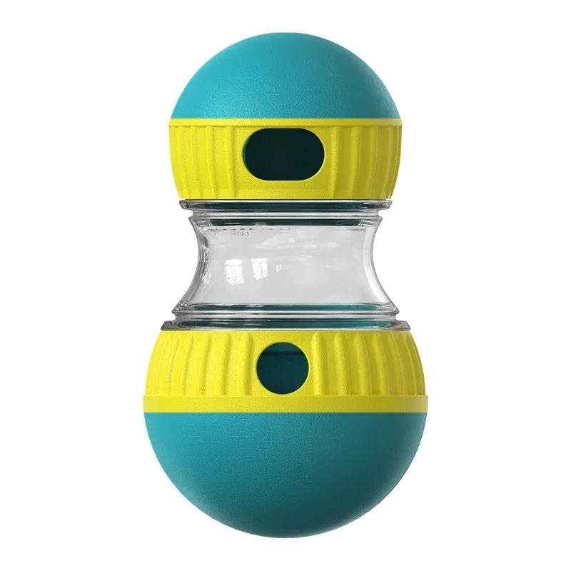 Dog Puzzle Toy Elliptical Track Rolling Increase Intelligence Ball Leaky Food Develop Good Habits Durable Interactive Pet Toys Green
