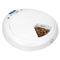 Pet adjustment Intelligent Led electric food dispenser Dog feeder 6 meals Cat automatic timing pet feeder white