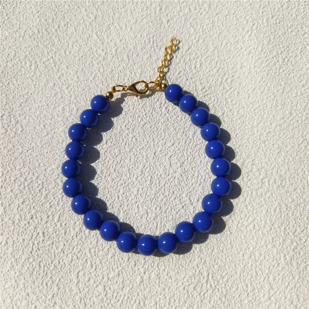 DIY Pet Pearl Collar Dog Princess Necklace Cat Jewelry Collar Puppy Accessories Dog Chain Chihuahua Wedding Jewelry blue