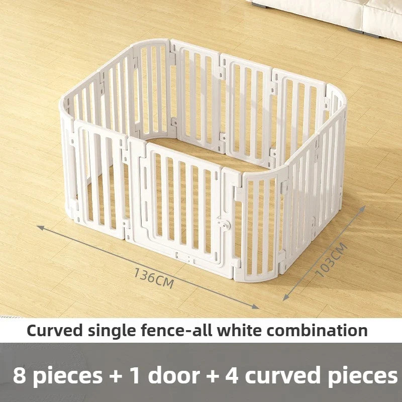 Indoor Household Pet Fence Waterproof Dog Fence Large Dog Protective Fence Free Combination Large Space Pet Isolation Fences 8 pieces Height 67CM