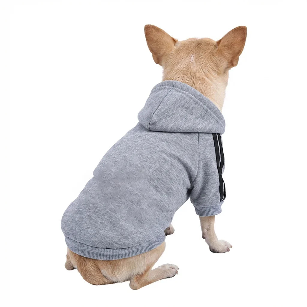 Sport Dog Clothes for Small Medium Big Large Dogs Cotton Hoodie Sweatshirt Hot Selling Warm Two-Legged Pet Outfit gray