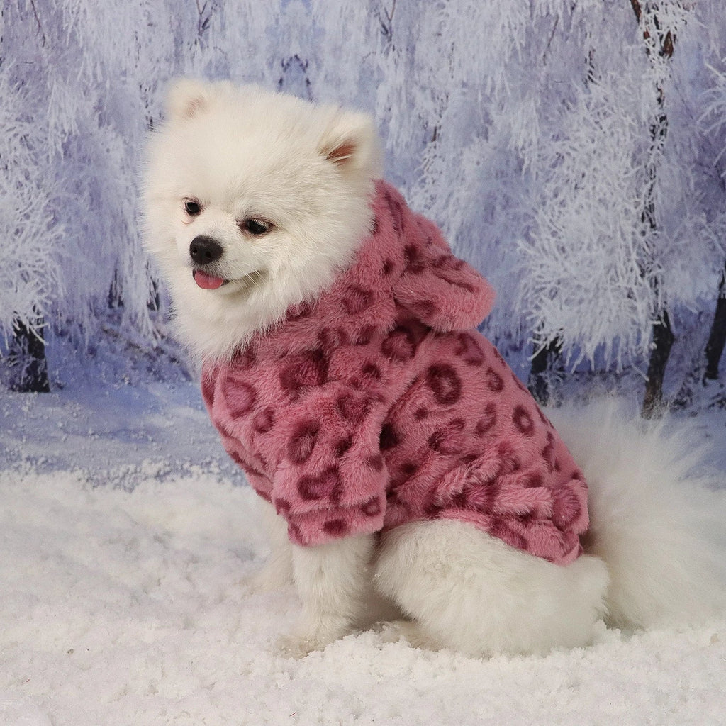 Pet Warm Clothes for Dog Cat Puppy Jacket with Lovely Ear Hat Fuzzy Coat Sweatshirt Dog Costume Outfits for Small Medium Dog fo