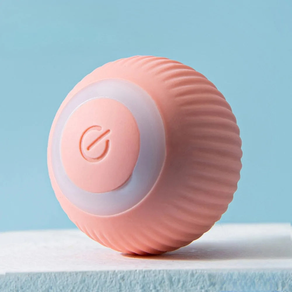 Interactive Smart Cat Ball Toy Automatic Rolling Electronic Indoor Pet Toy with USB-C Charger (1.7 in / 4.3 cm) Pink