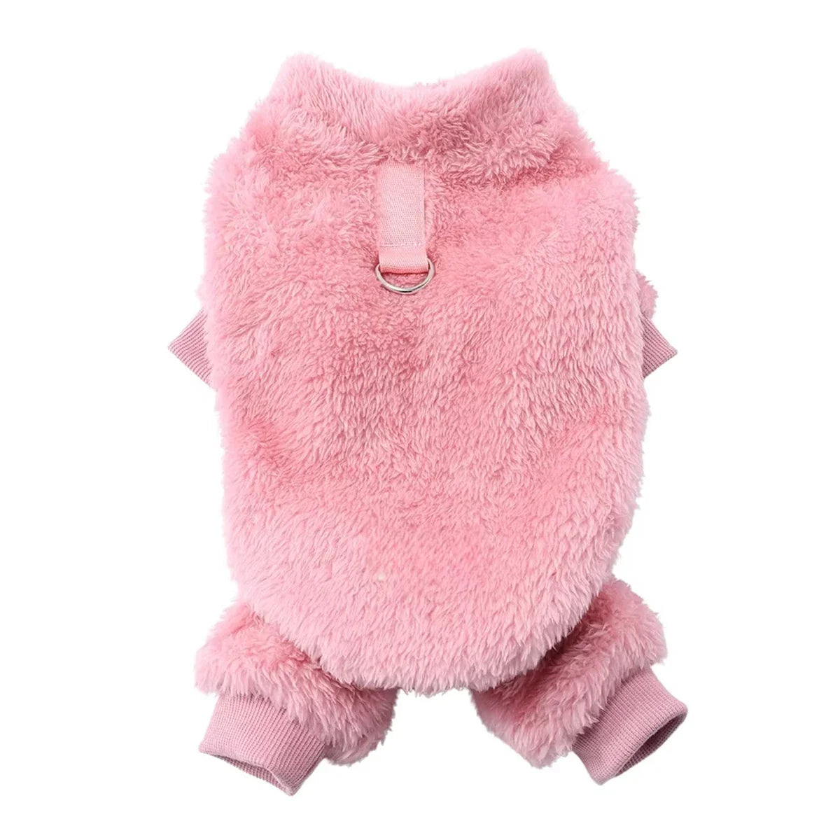 Warm Flannel Dog Jumpsuit XS-XL - Cozy Four-Leg Pet Coat for Small & Medium Dogs and Cats (Chihuahua, Yorkie) Pink