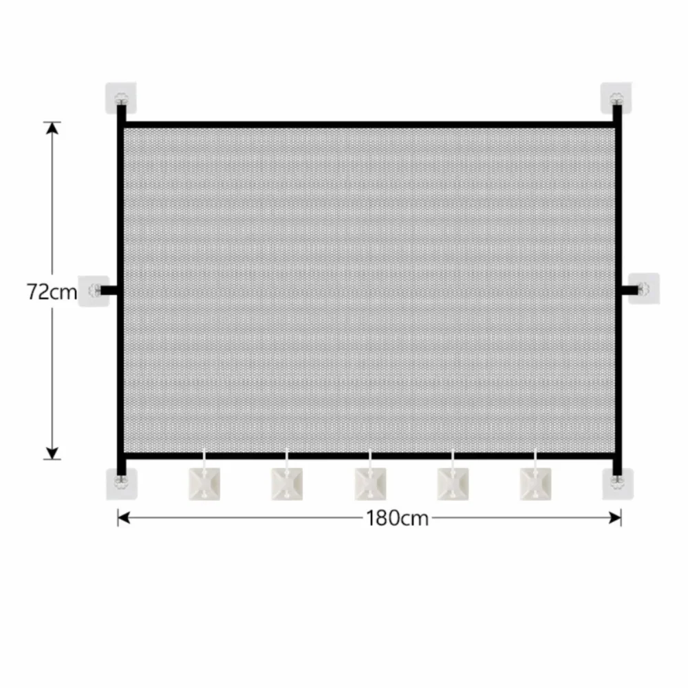 New Portable Retractable Pet Barrier Fences Folding Mesh Pet Safety Gate with Hooks Anti-Escape Dog Isolation Gate Stairs 180-72cm