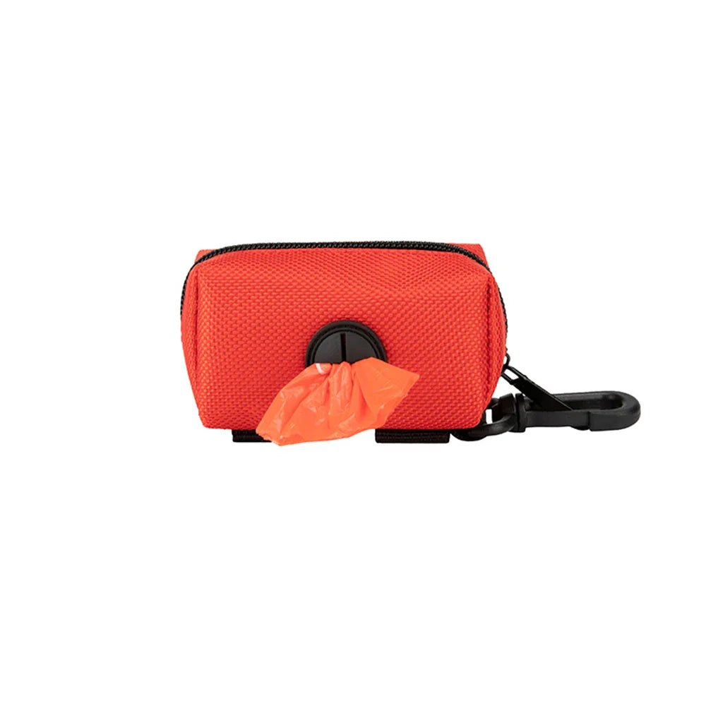 Portable Pet Waste Bag Dispenser — 1-Pack Dog Poop Bag Holder for Walks & Travel Red