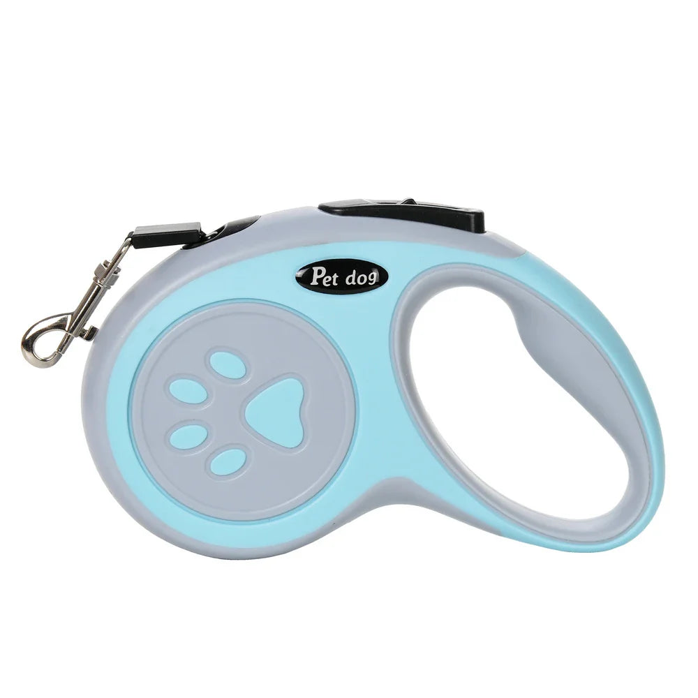Retractable Dog Leash 3M (9.8 ft) / 5M (16.4 ft) Nylon Automatic Pet Leash – Quick Release, Durable for Small to Large Dogs & Cats Blue