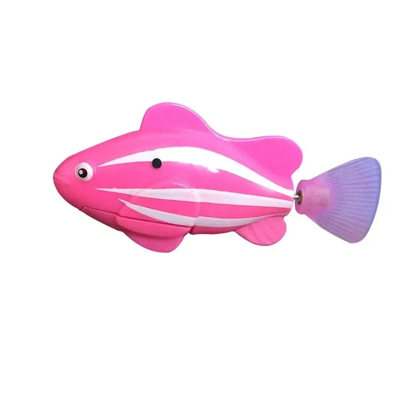 Cat Toy LED Inductive Interactive Swimming Robot Fish Toys Glowing Electric Fishs Stimulate Kitten Hunting Instinct Pet Products Fish J