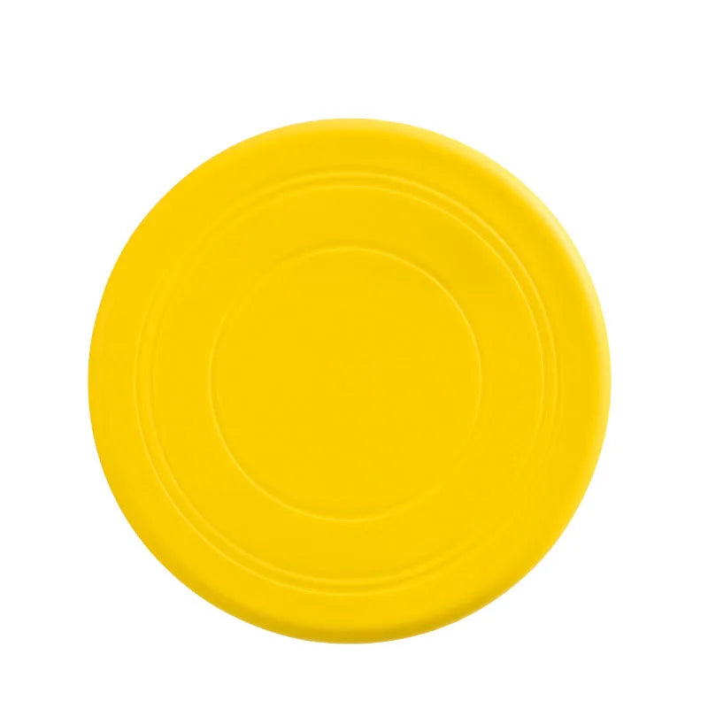 7-Color Silicone Flying Disc Dog & Cat Toy – 7" (17.8 cm) Chew-Resistant Interactive Toy for Puppy Training & Fetch Yellow