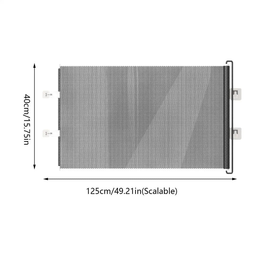Retractable Barrier Fences Mesh Design Higher Design Mesh Stairs Gate Easy Install Punch-Free Dog Safety Fence Pet Supplies 40cm