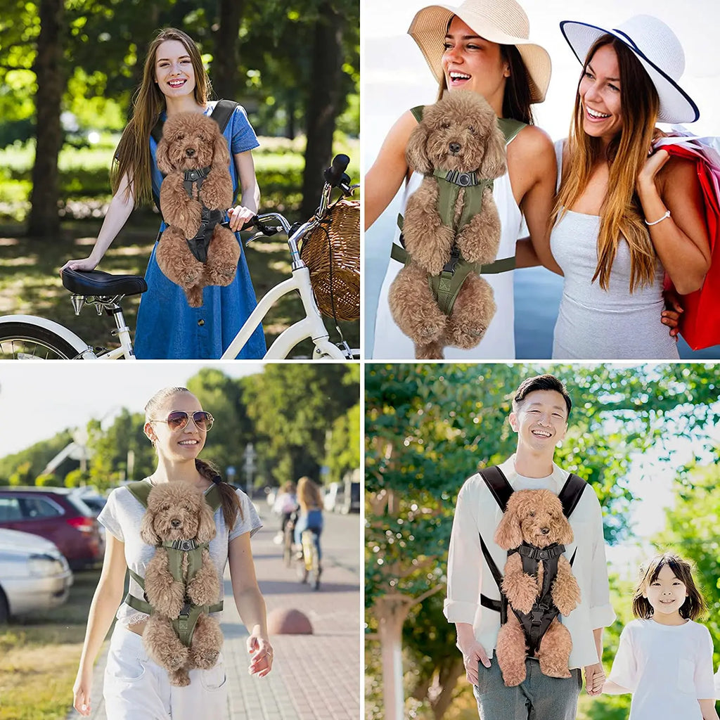 Hands-Free Breathable Pet Carrier Backpack Front & Back Dog Cat Carrier for Small Pets Under 30 lbs (13.6 kg)