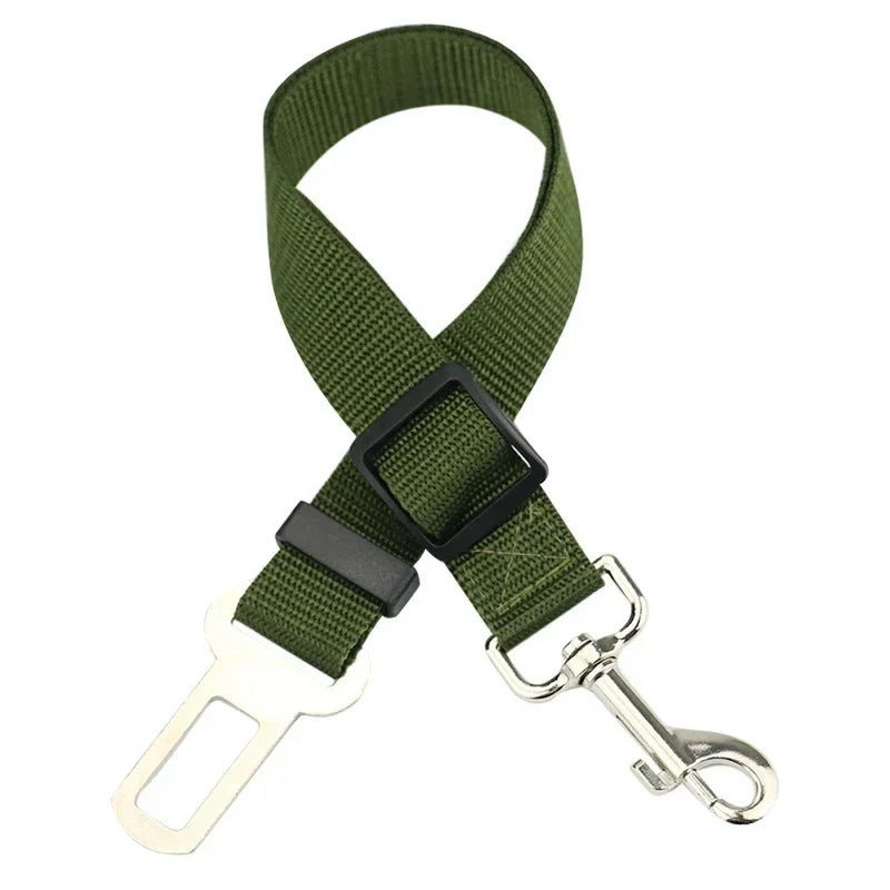 Dog Seat Belt | Quick Release Pet Safety Belt for Car Travel army green