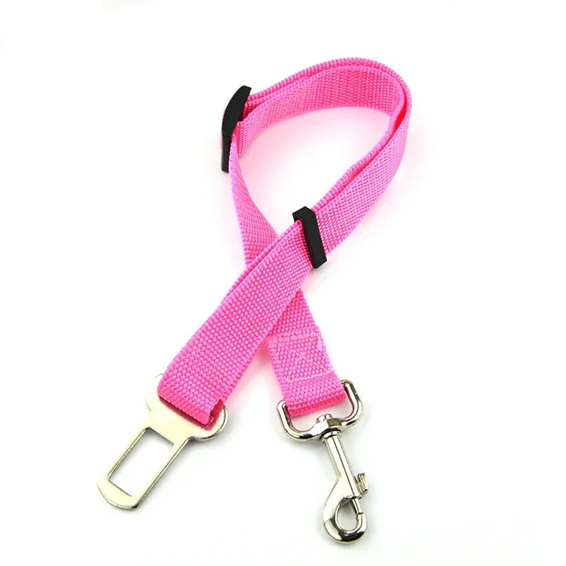 Dog Seat Belt | Quick Release Pet Safety Belt for Car Travel Rose Red