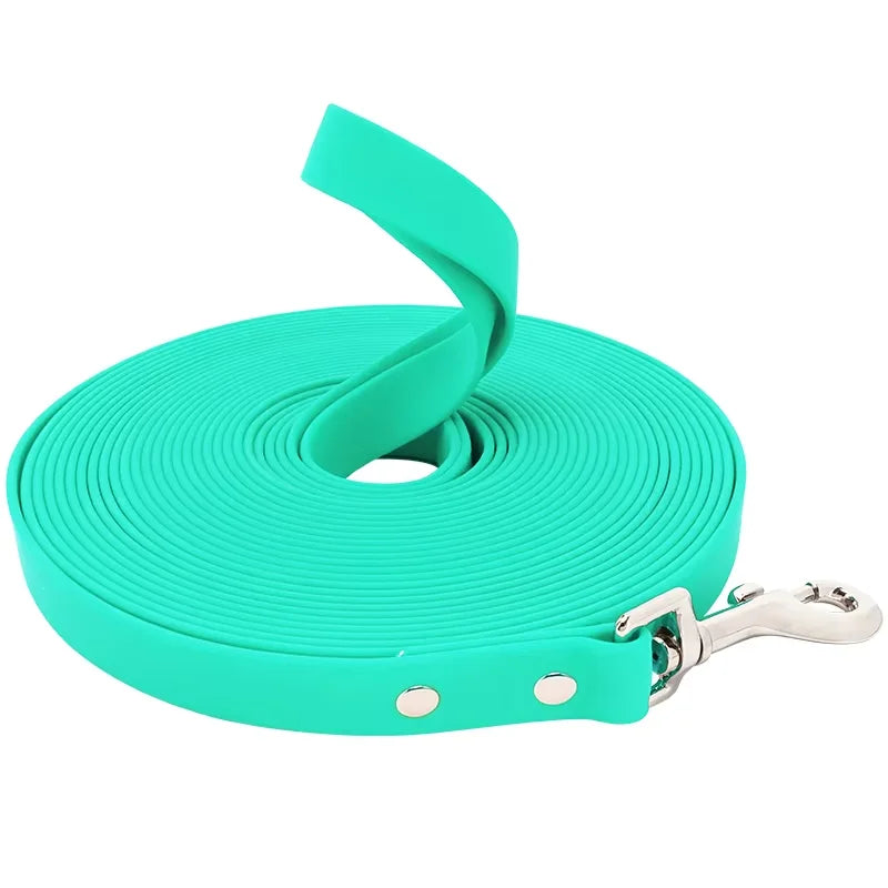 Waterproof PVC Dog Long Leash – Durable Easy-Clean Training & Recall Lead for Small to Large Dogs, 10 ft (3 m), 16 ft (5 m), 33 ft (10 m), 50 ft (15 m) Sky blue