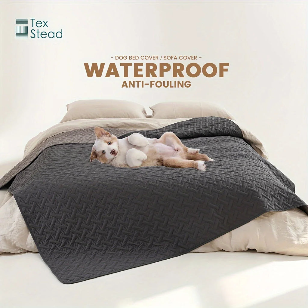 Brick Pattern Anti-Hair Pet Mat,Reversible Waterproof Dog Cushion,Washable Non-Slip Sofa Cover,Soft PU Foam Bed for Cats Dogs