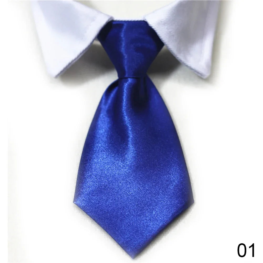 Pet Bow Tie Collar Tuxedo - Formal Necktie for Dogs & Cats, Small & Medium (32cm/12.6in, 40cm/15.75in) - 12 Colors 1