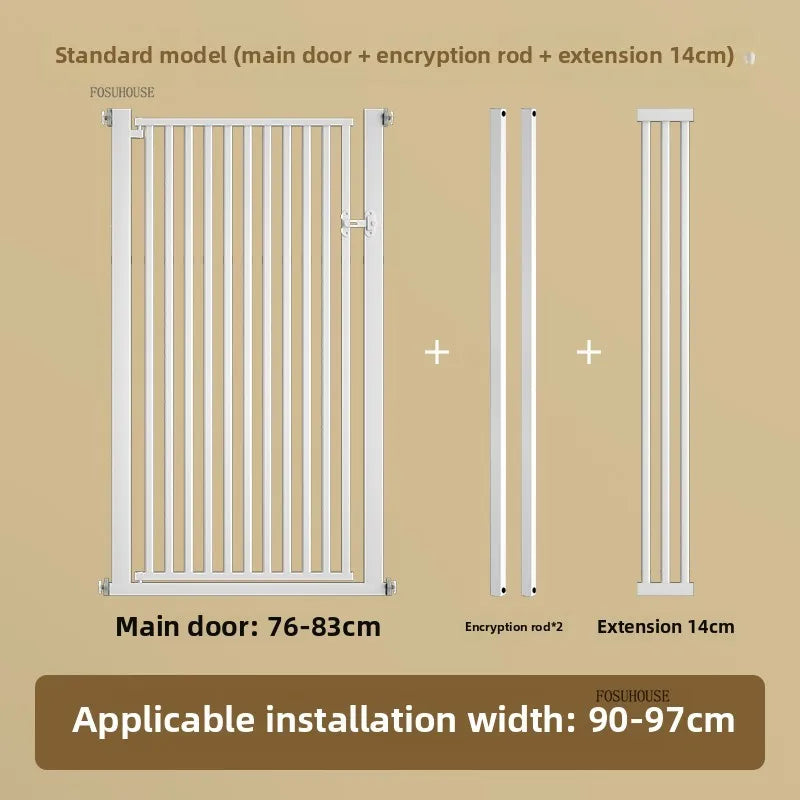 Free Punch Pet Fence Dog Fences Isolation Door Anti-Cat Door Fence Indoor Special Encryption Dog Safety Corral for Pet Products W90-97CM