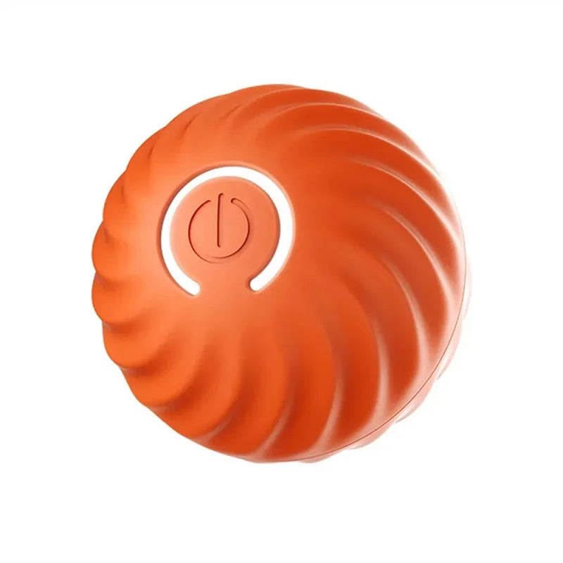 Dog Toy Ball Automatic Moving Bouncing Rolling Ball USB Smart Puppy Interactive Dog Chew Toy Ball Orange