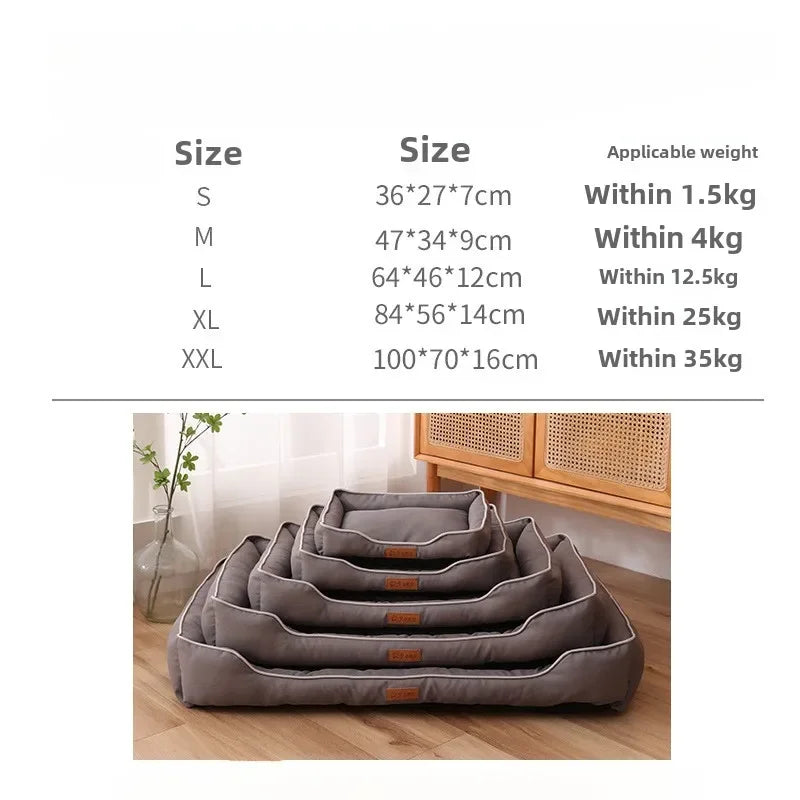 Four Seasons Paw Pet Sofa Dog Beds Waterproof Bottom Soft Fleece Warm Cat Bed House Pet Cushions for Small Medium Large Dogs
