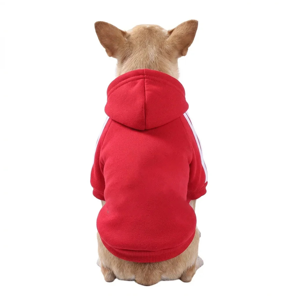 Sport Dog Clothes for Small Medium Big Large Dogs Cotton Hoodie Sweatshirt Hot Selling Warm Two-Legged Pet Outfit red