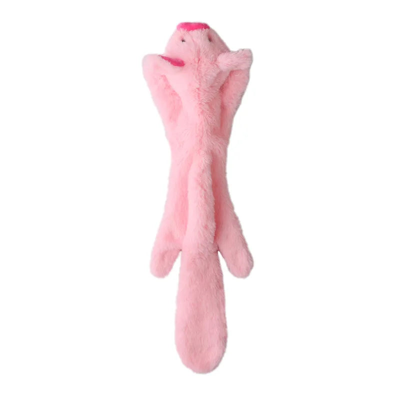 Stuffing-Free Squeaky Plush Dog Toy – Durable Crinkle Chew Toy, Simulated Animal Pig